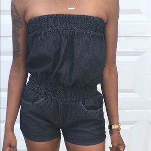 Denim Romper